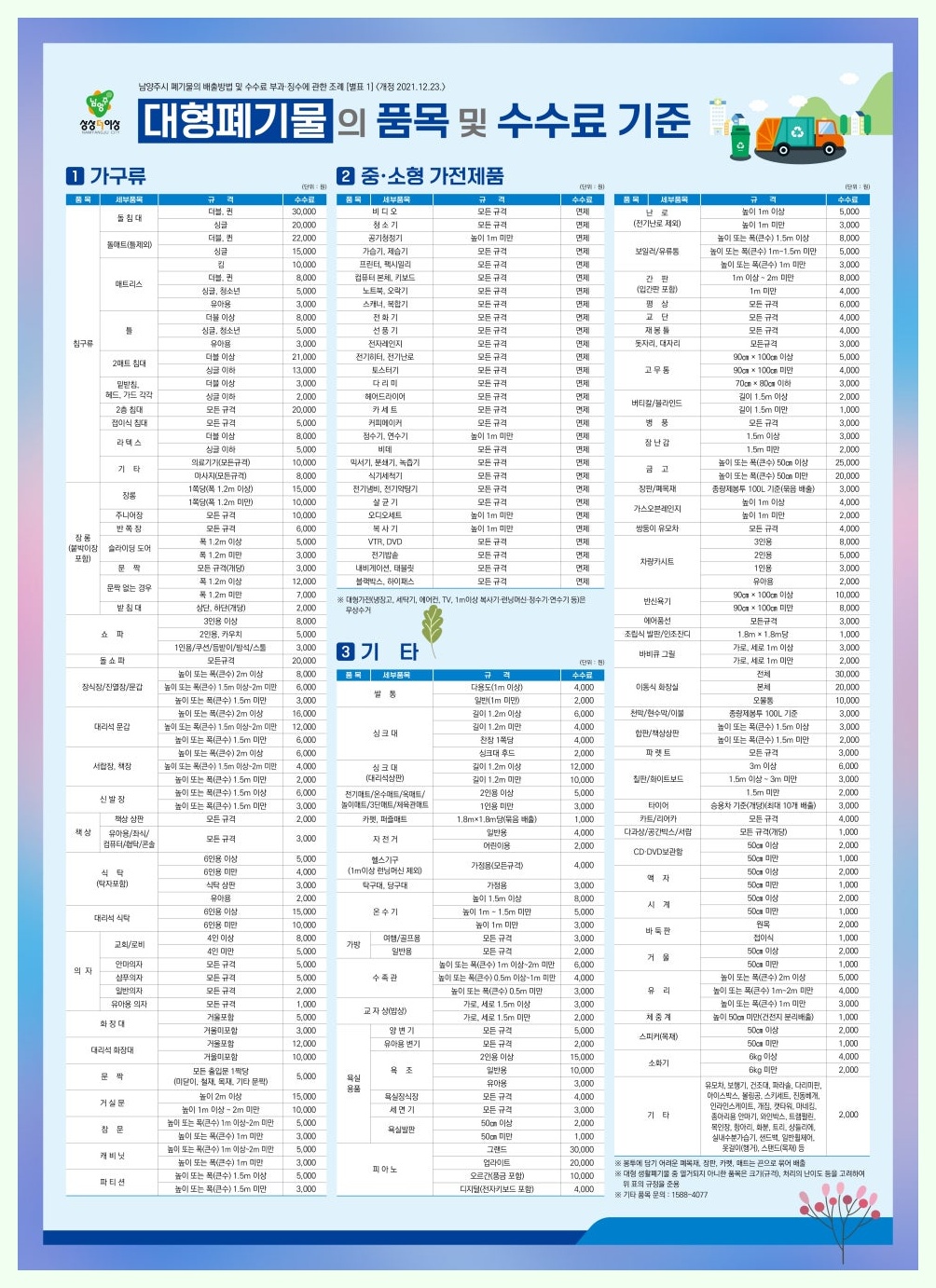 대형폐기물-남양주-가격